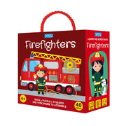 3D Puzzle & Book Set - Firefighters
