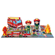 3D Puzzle & Book Set - Firefighters