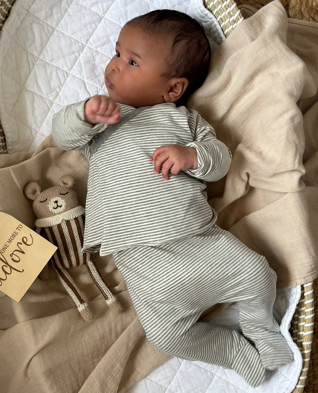 Organic Wrap-Top & Leggings - Stripes