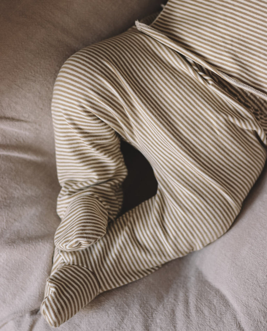 Organic Wrap-Top & Leggings - Stripes
