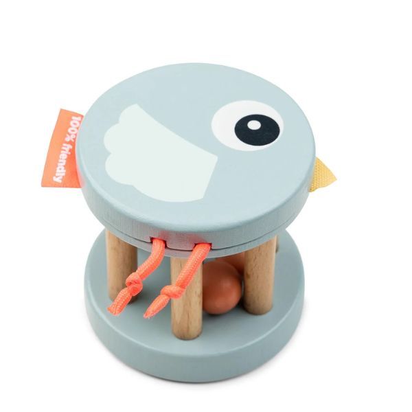 Wooden Bell Rattle - Birdee