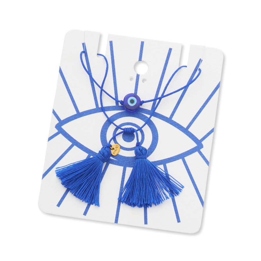Mati evil eye tassel Bracelet (adjustable)
