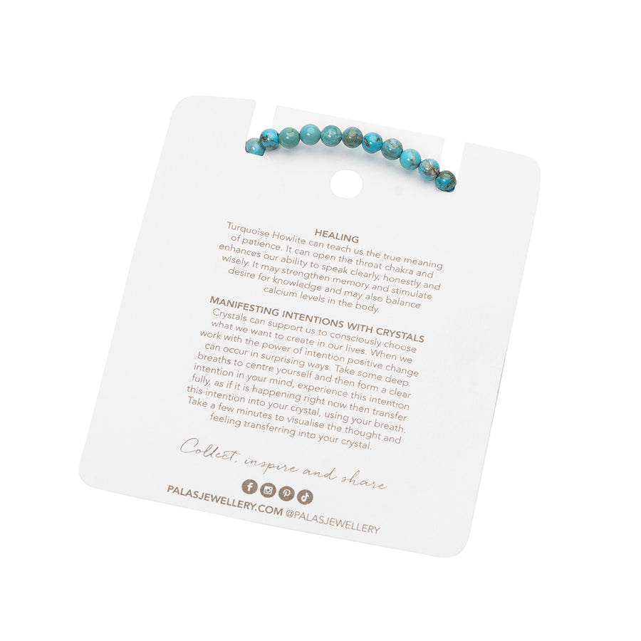 Turquoise howlite 'calmness' healing gem Bracelet