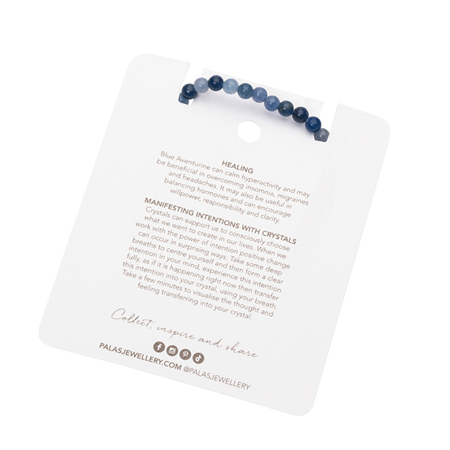 Blue aventurine 'support' healing gem Bracelet