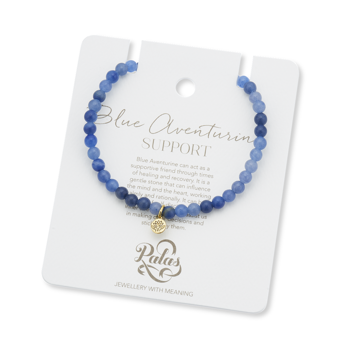 Blue aventurine 'support' healing gem Bracelet