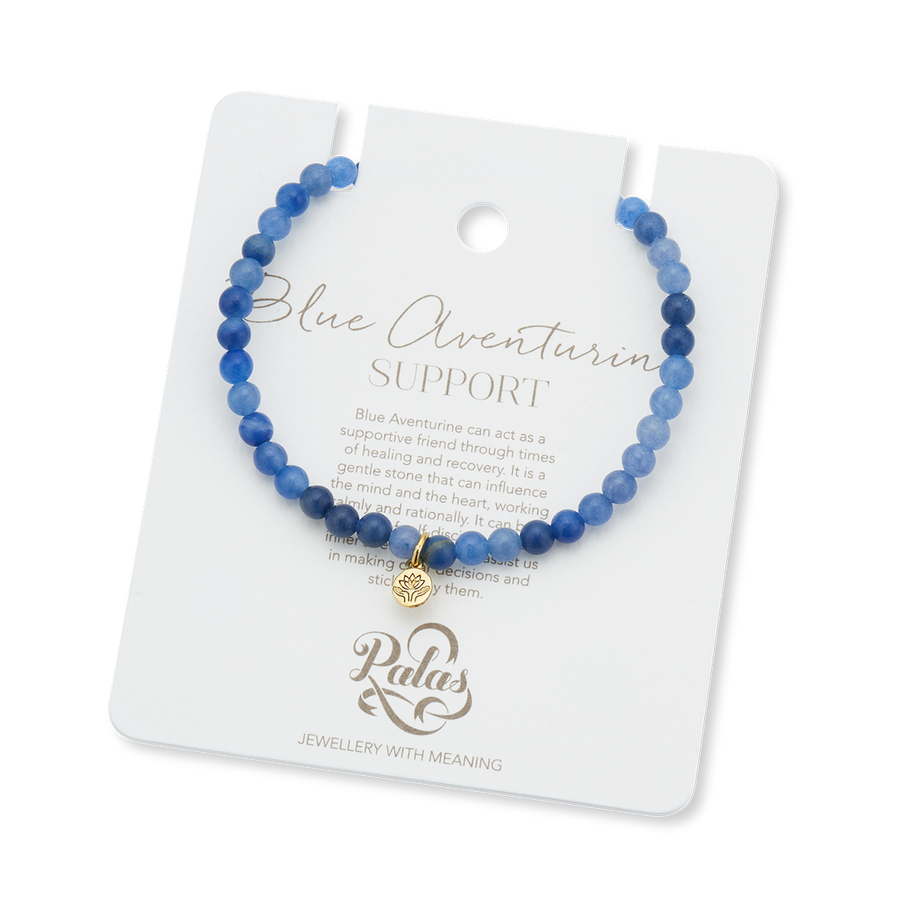 Blue aventurine 'support' healing gem Bracelet