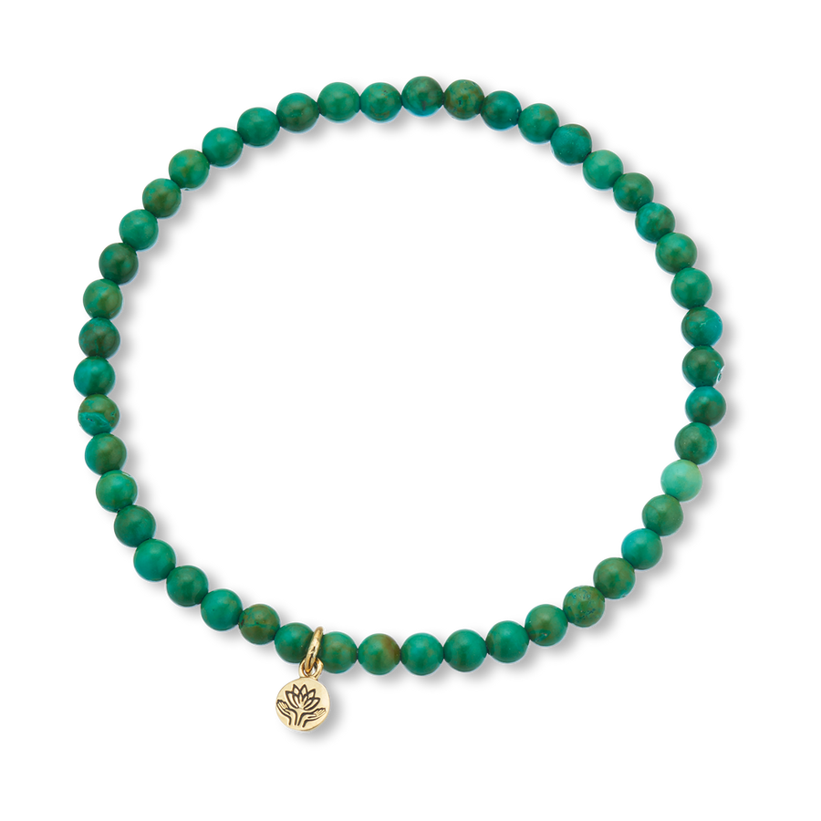 Green howlite 'happiness' healing gem Bracelet