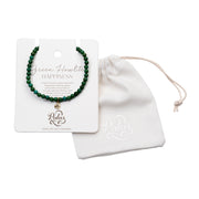 Green howlite 'happiness' healing gem Bracelet