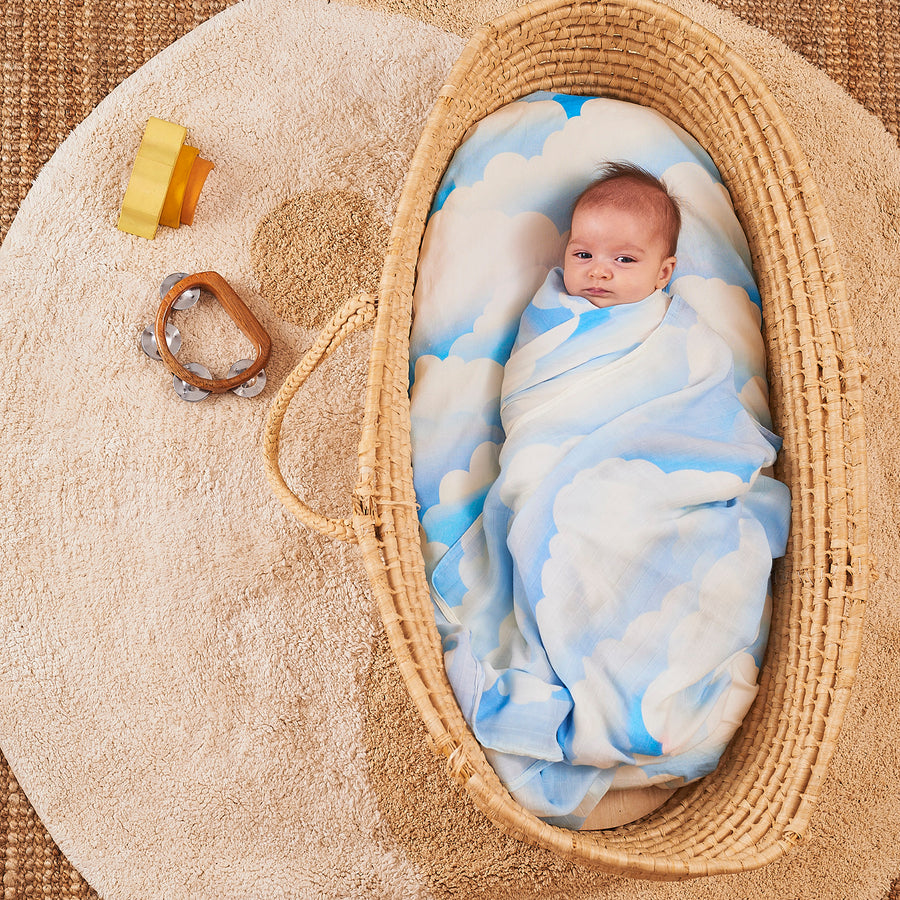 Head in the Clouds Bamboo / Organic Cotton Swaddle