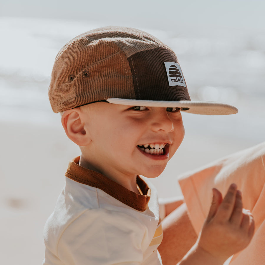 Rad Kid Spliced Cord 5 Panel Cap - Espresso