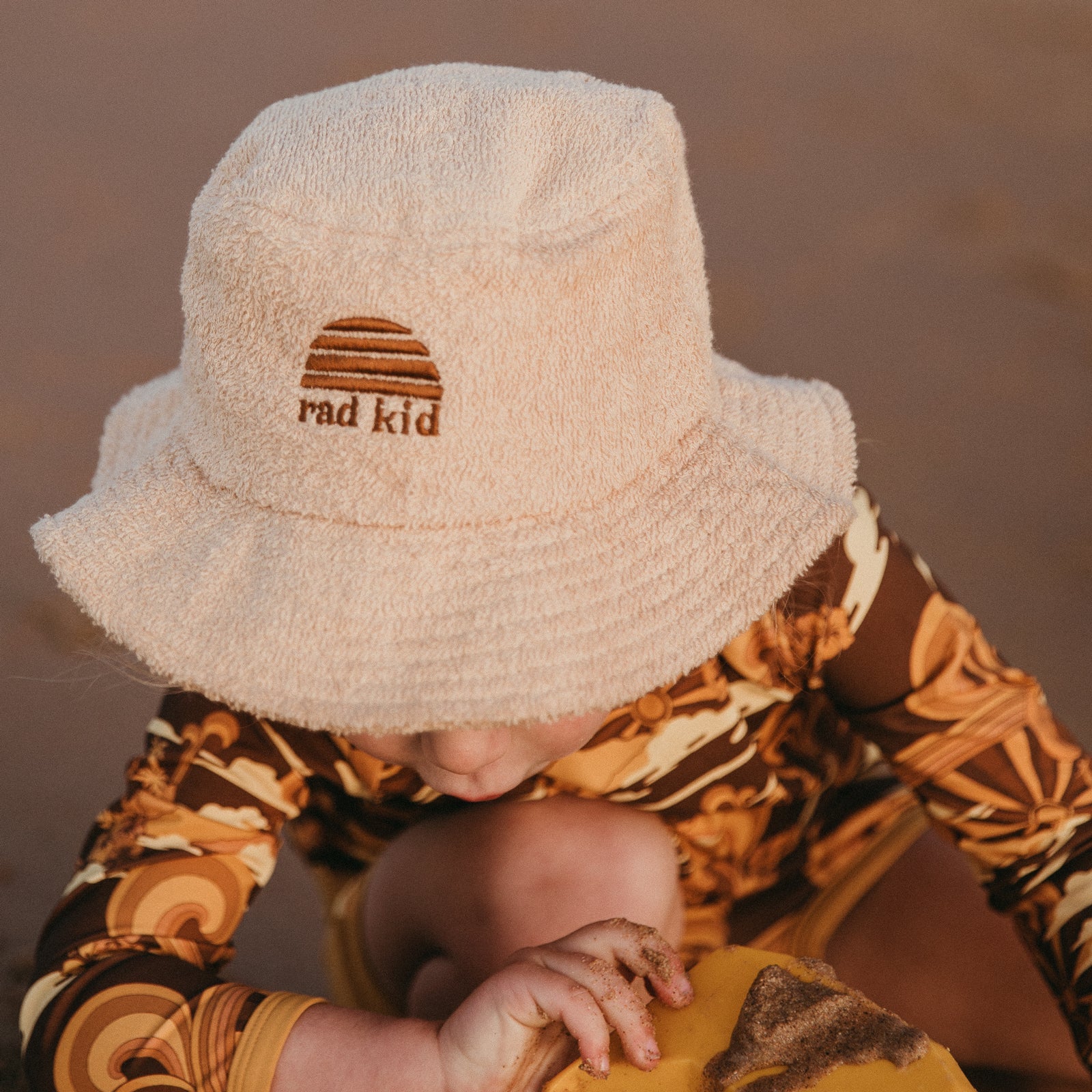 Rad Kid Terry Bucket Hat - LATTE