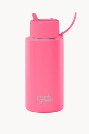 Frank Green Classic 1L (34oz) Stainless Steel Ceramic Bottle with Flip Lid Straw