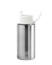 Frank Green Classic 1L (34oz) Stainless Steel Ceramic Bottle with Flip Lid Straw