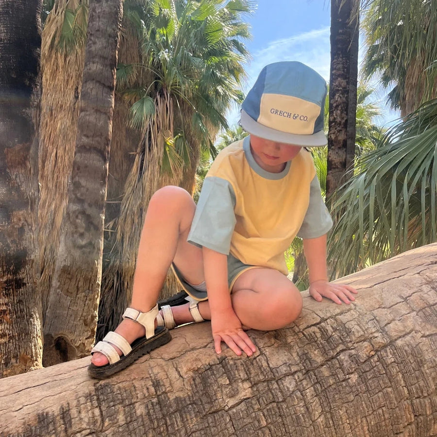 5 Panel Hat - Anti UV - Sky Blue + Desert Teal