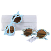 Round Tartan Sustainable Polarized Sunglasses