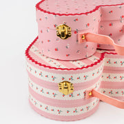 Vintage Heart Rose Suitcases - set of 2