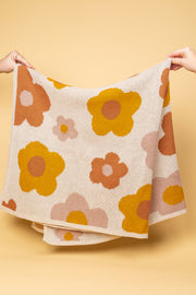 Organic Cotton Knitted Blanket - Bloom