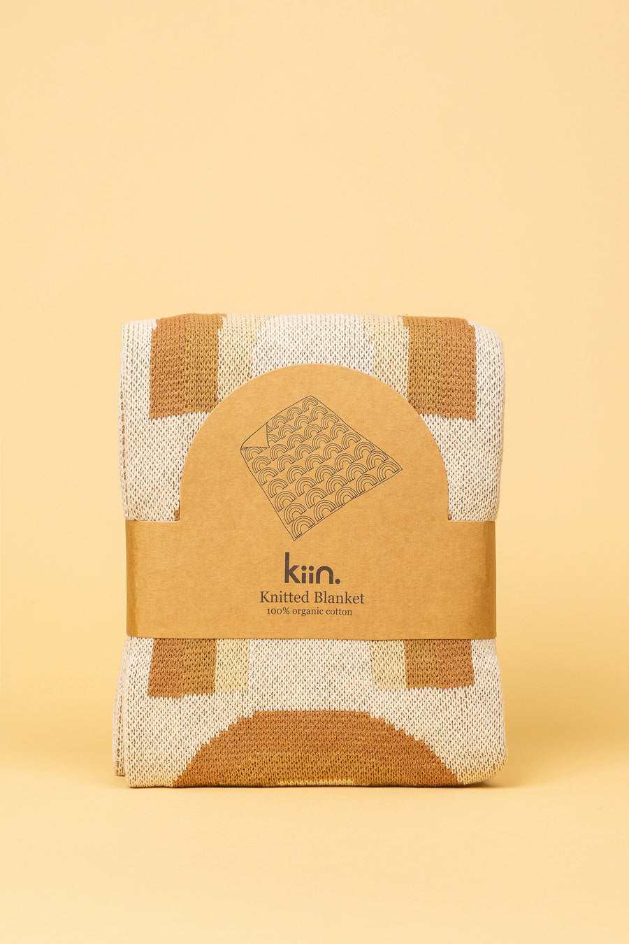 Organic Cotton Knitted Blanket - Rainbow