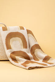 Organic Cotton Knitted Blanket - Rainbow