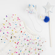 Dotty Collared Cape, Wand & Crown