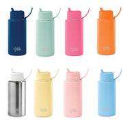 Frank Green Classic 1L (34oz) Stainless Steel Ceramic Bottle with Flip Lid Straw