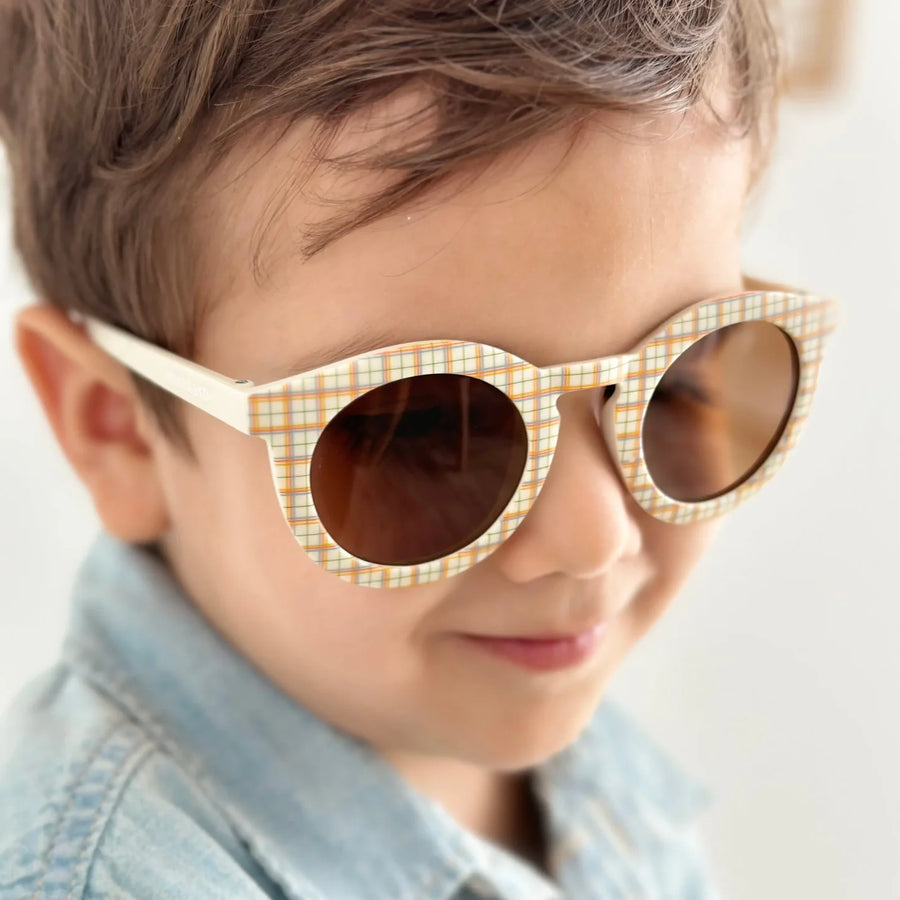 Tartan Cat Eyes Sustainable Polarized Sunglasses