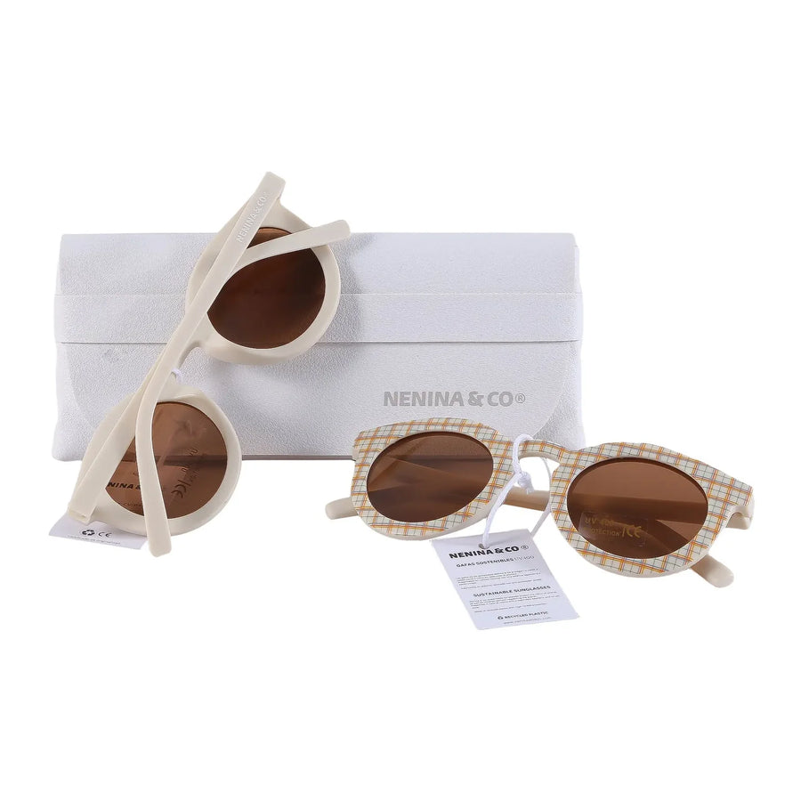 Tartan Cat Eyes Sustainable Polarized Sunglasses