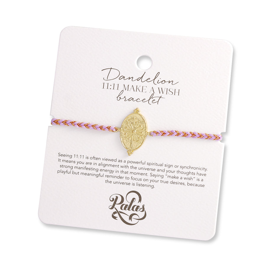 Dandelion ‘11:11 make a wish’ bracelet
