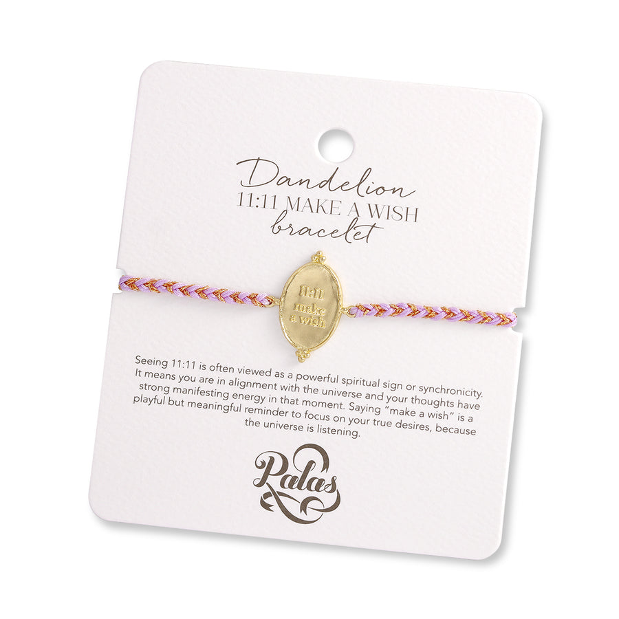Dandelion ‘11:11 make a wish’ bracelet