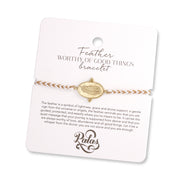 The Feather ‘I am worthy of good things‘ bracelet