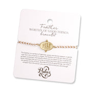 The Feather ‘I am worthy of good things‘ bracelet
