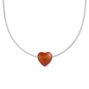 Carnelian ‘energy’ heartstone Necklace