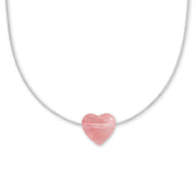 Strawberry Glass ‘self-love’ heartstone Necklace
