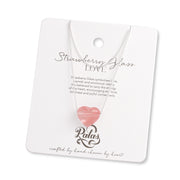 Strawberry Glass ‘self-love’ heartstone Necklace
