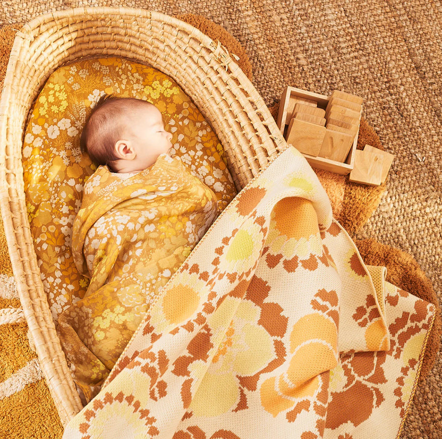 Sunny Daze Floral Organic Cotton Blankie