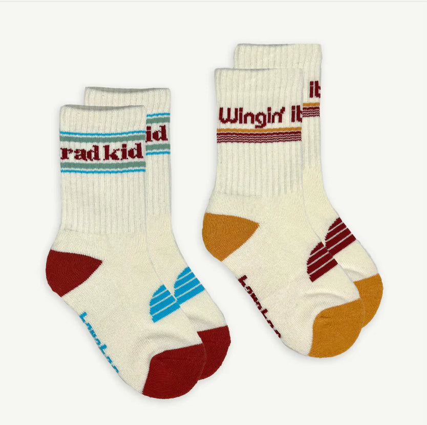 Rad Kid and Wingin' It Organic Cotton Sock Pack