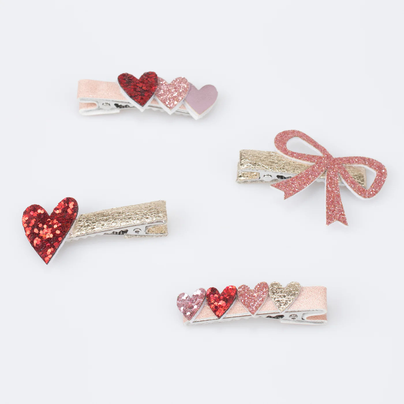 Valentine's Hair Clips - 8 pack