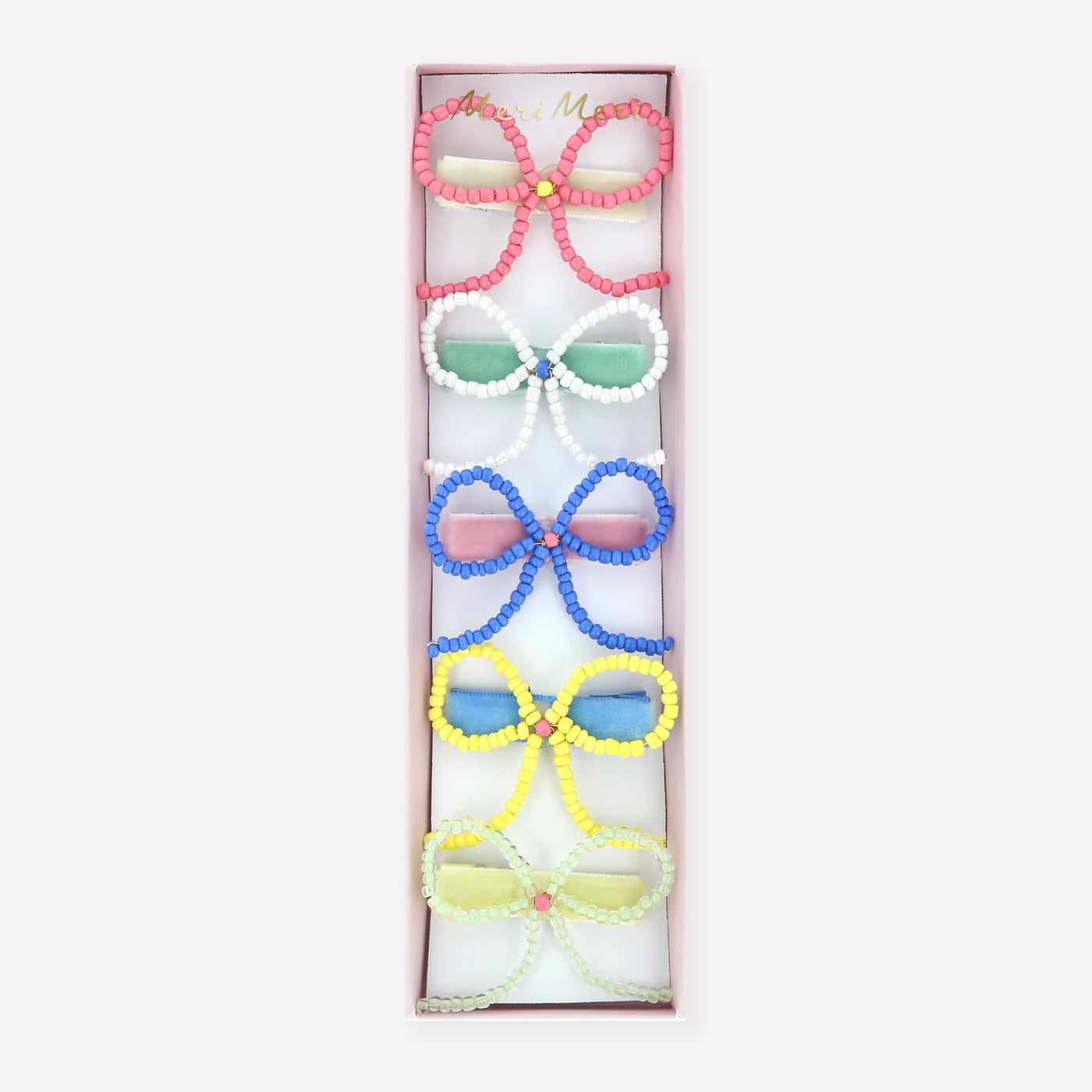Beaded Hair Clips - set of 5