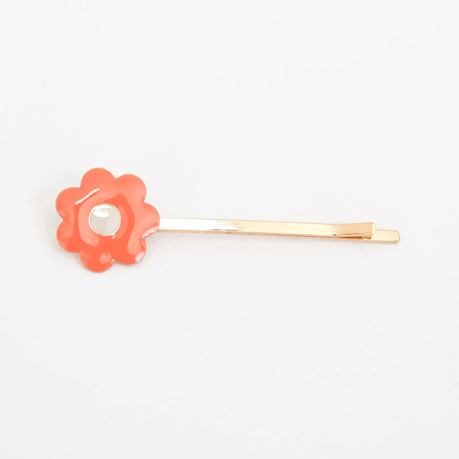 Daisy Enamel Hair Slides - set of 6